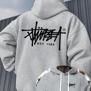 męskie ubrania na wiosnę i jesień, modne bluzy z kapturem w stylu streetwear z kreatywnym nadrukiem liter, męskie bluzy z kapturem