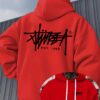 męskie ubrania na wiosnę i jesień, modne bluzy z kapturem w stylu streetwear z kreatywnym nadrukiem liter, męskie bluzy z kapturem